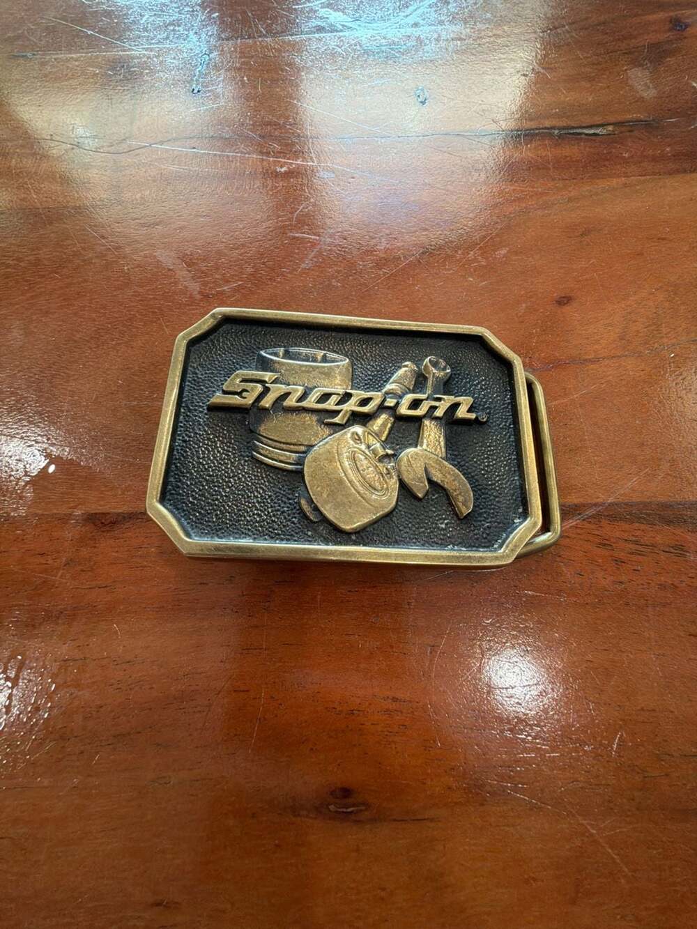 Vintage Snap-on Tools Brass Belt Buckle Model SPP-513